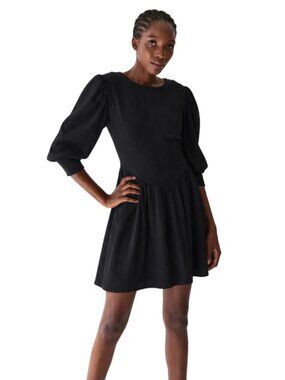 Tach Anker Cotton Mini Dress‎ Black XS